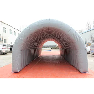 Outdoor single tunnel inflatable bubble tent, large inflatable tent with tunnel, inflatable tunnel tent