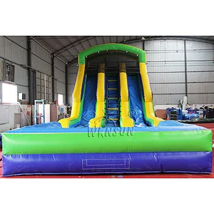 Wet/Dry Inflatable Slide with Pool