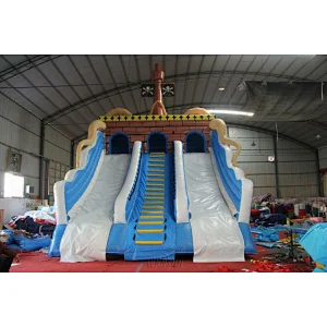 Blue Sea Wave Pirate Ship Water Slide