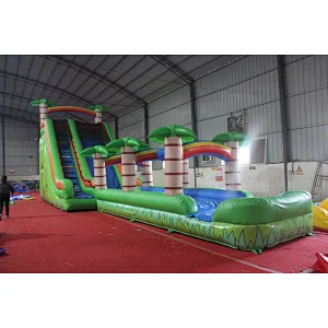 Giant inflatable water slide