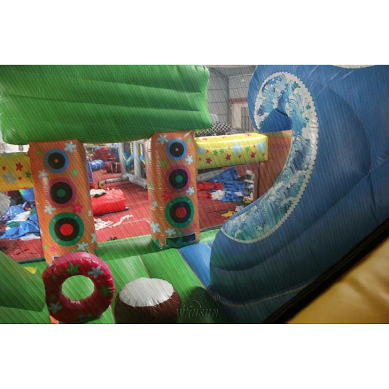 Hawaii themed inflatable combo