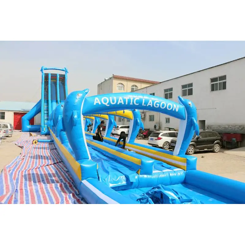 Blue Dolphin large water slide