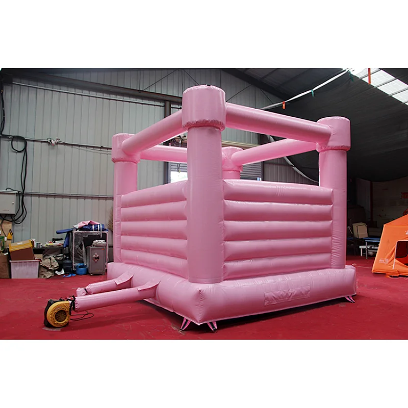 Pink inflatable wedding castle