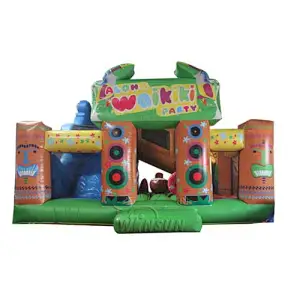 Hawaii themed inflatable combo