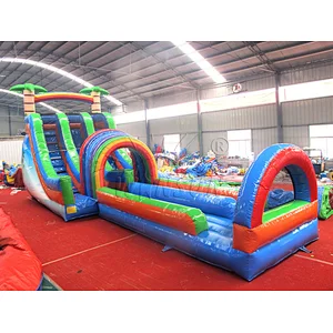 Double Funnel Tunnel Inflatable Water Slide