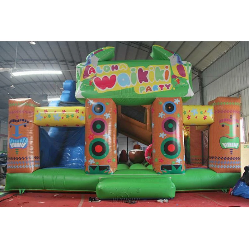 Hawaii themed inflatable combo