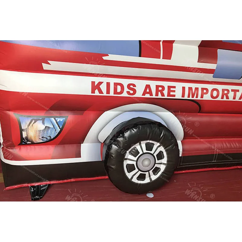 Inflatable Fire Truck Slide