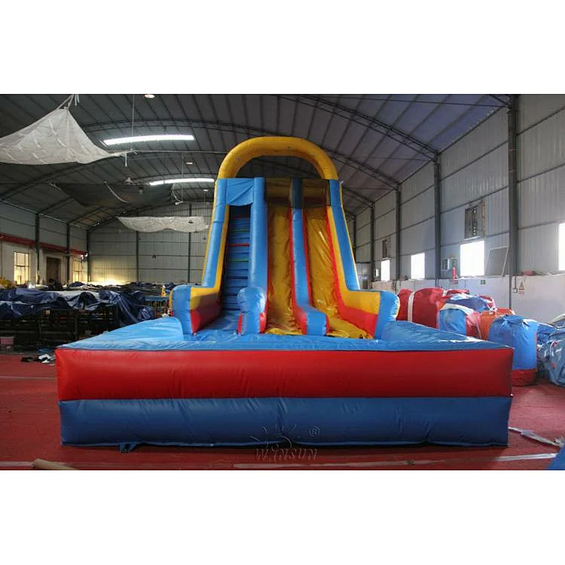 Inflatable Dry N Wet Slide with pool