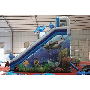 Ocean shark themed water slide