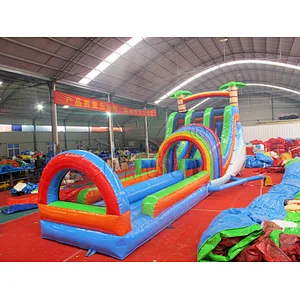 Double Funnel Tunnel Inflatable Water Slide