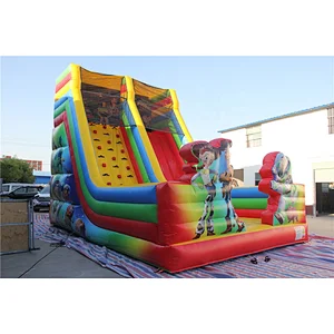 Climbing inflatable slide