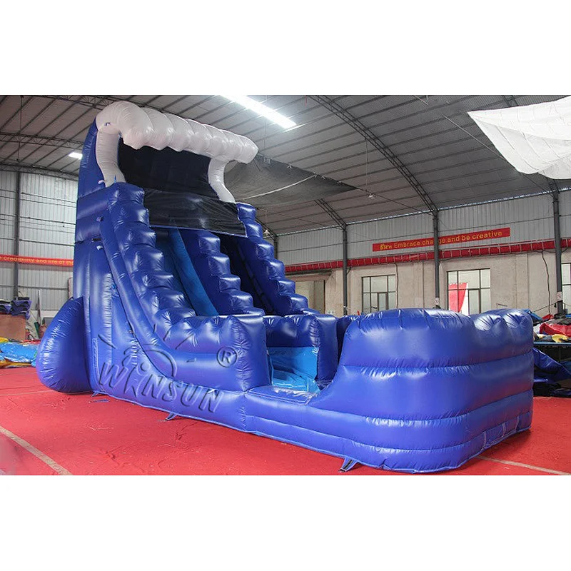 Inflatable Blue Wave Water Slide