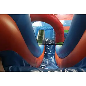 Dual Lane Water Slide with pool
