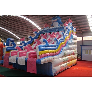 Four Lane Inflatable Water Slide