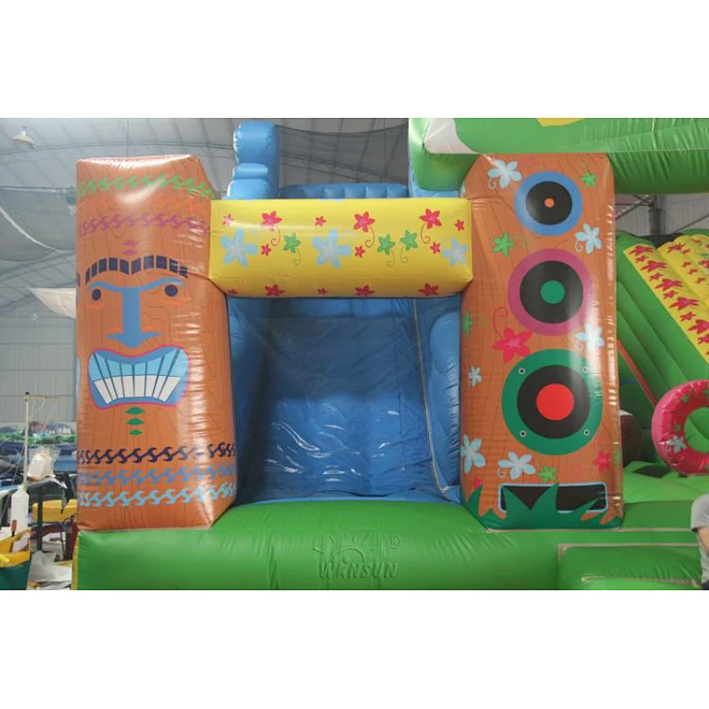 Hawaii themed inflatable combo
