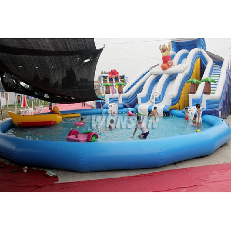 Ballon bear inflatable water slide