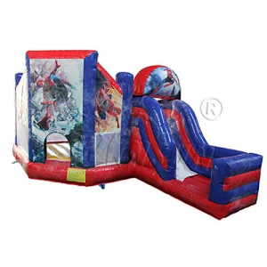 Spiderman Bouncy Castle With Slide