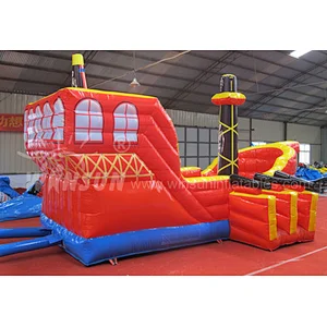 Pirate ship inflatable slide