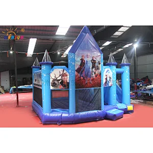 Frozen themed inflatable combo