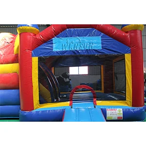 Inflatable Moonwalk with Slip N Slide