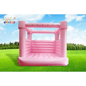 Pink inflatable wedding castle