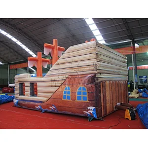 Pirate ship inflatable slide
