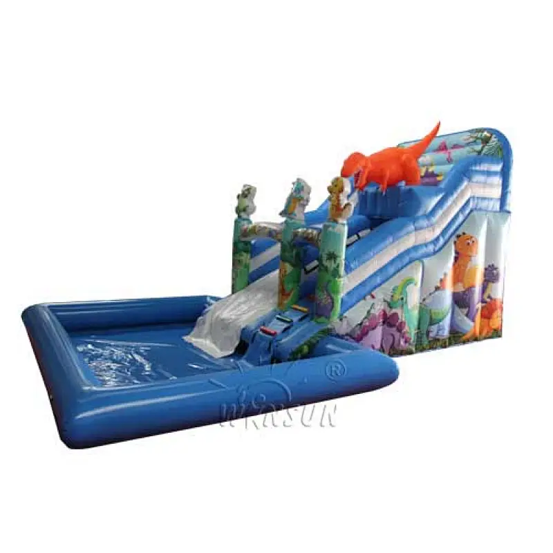Dinasour Water Slide with airtight pool
