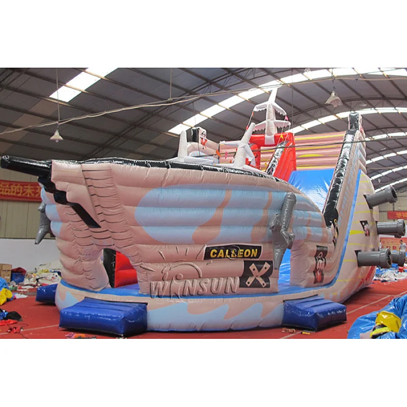 Pirate ship inflatable slide