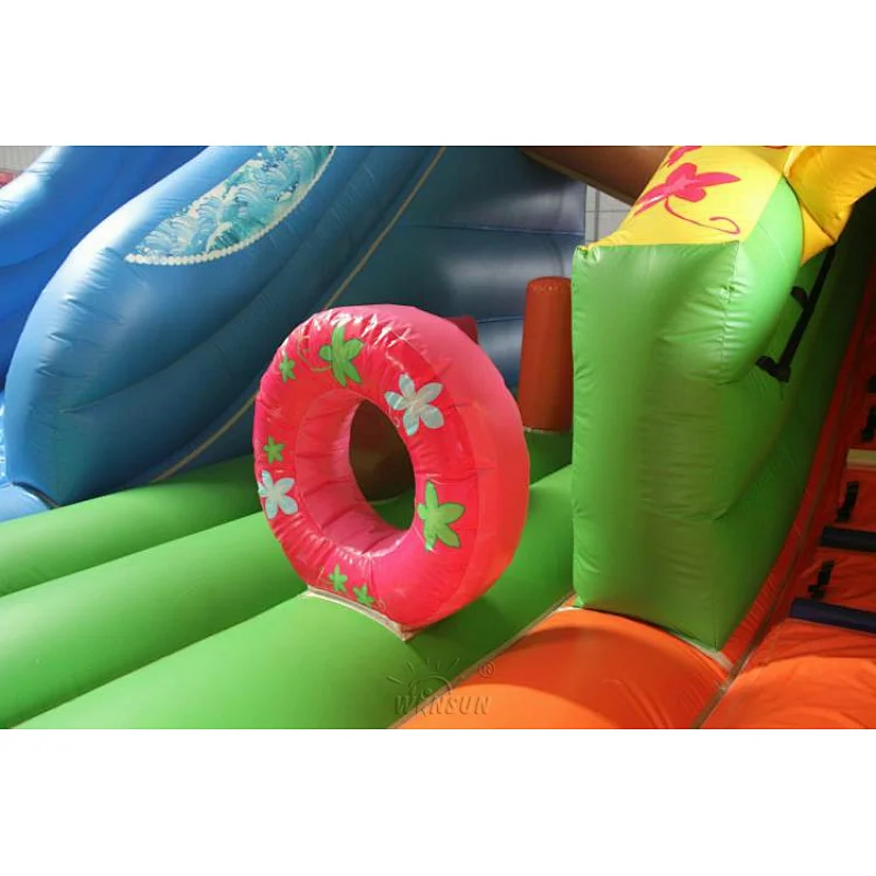 Hawaii themed inflatable combo