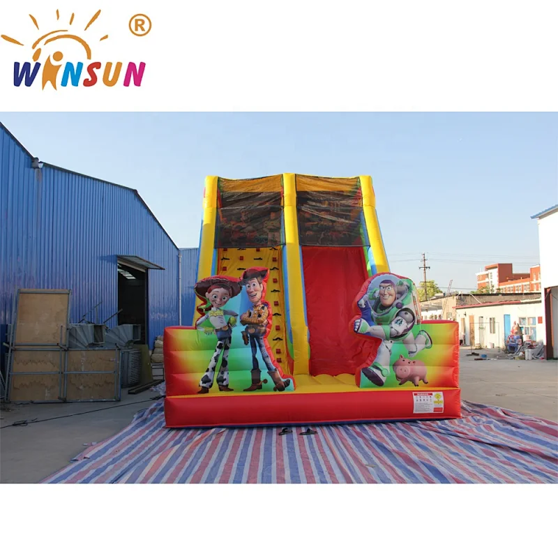Climbing inflatable slide
