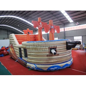 Pirate ship inflatable slide