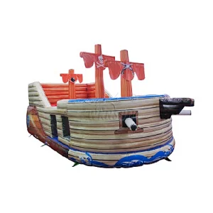 Pirate ship inflatable slide