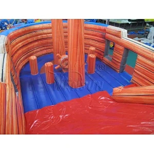 Pirate ship inflatable slide