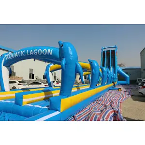 Blue Dolphin large water slide