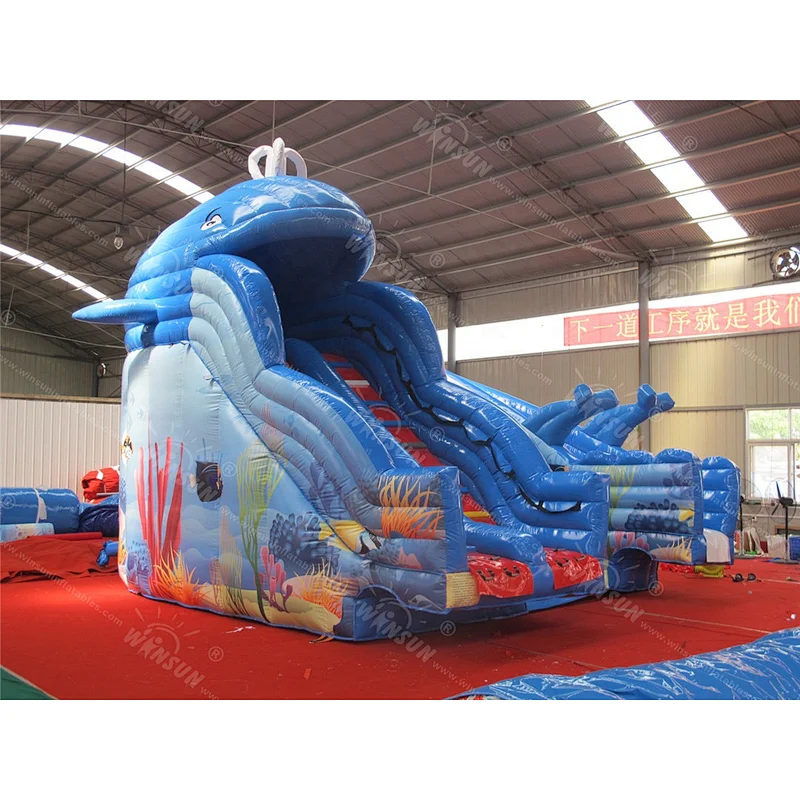 Whale inflatable water slide for sale