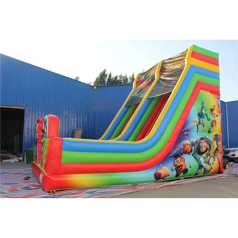 Climbing inflatable slide