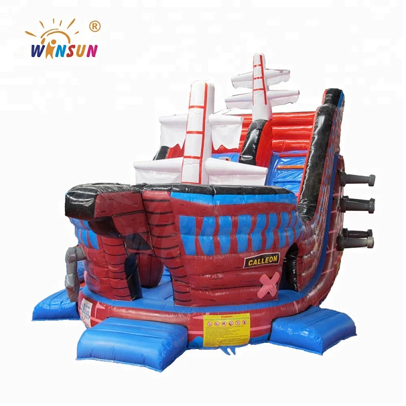 Pirate ship inflatable slide
