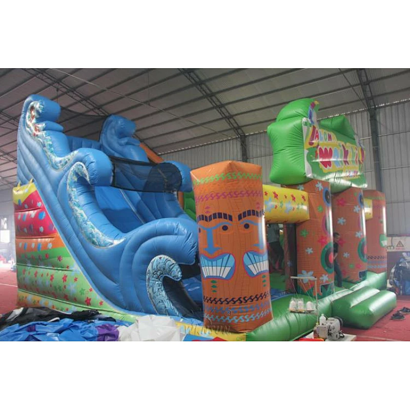 Hawaii themed inflatable combo