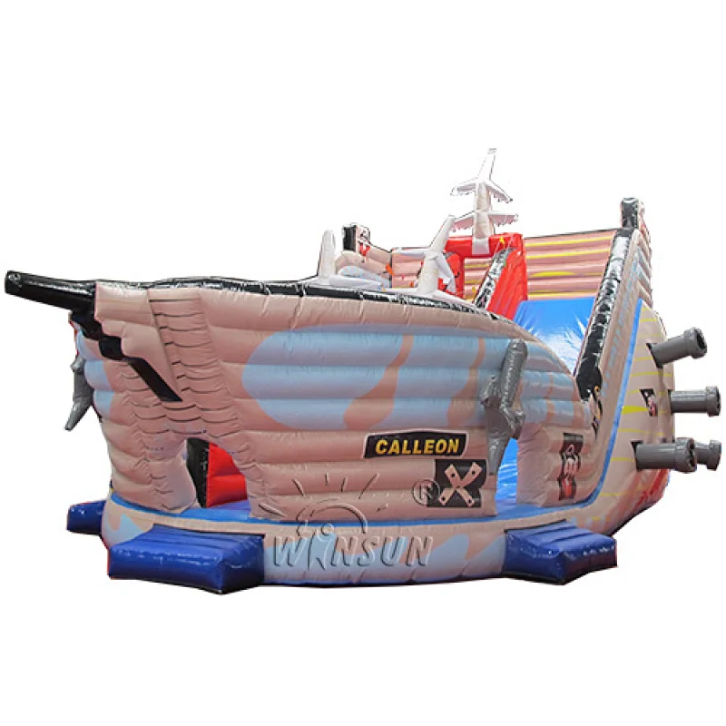 Pirate ship inflatable slide