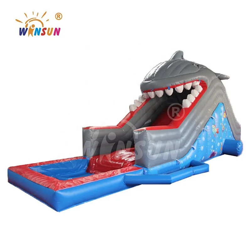 Shark-themed Inflatable Water Slide