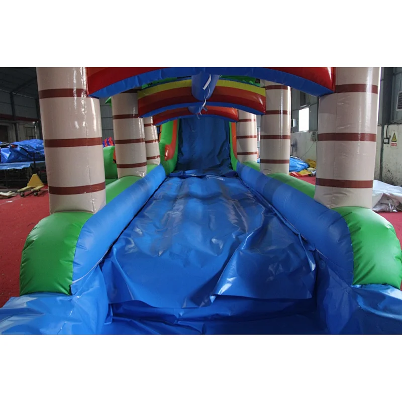 Giant inflatable water slide