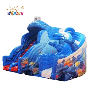 Whale inflatable water slide for sale