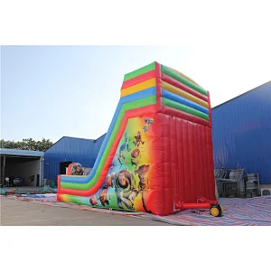 Climbing inflatable slide