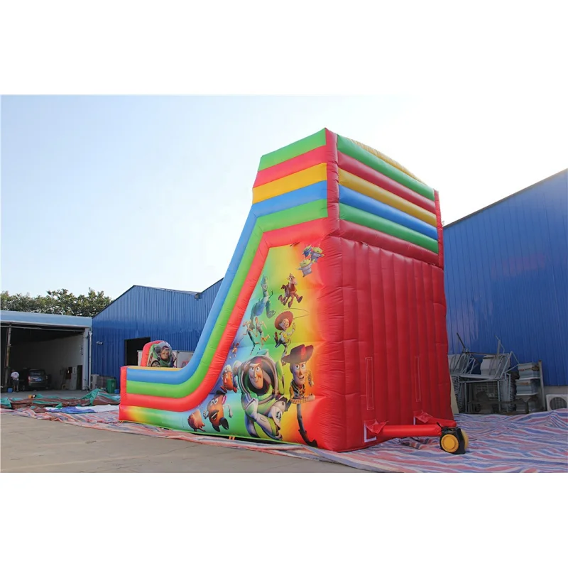 Climbing inflatable slide