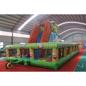 Inflatable Slide With Air Bouncer