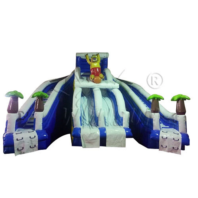 Ballon bear inflatable water slide