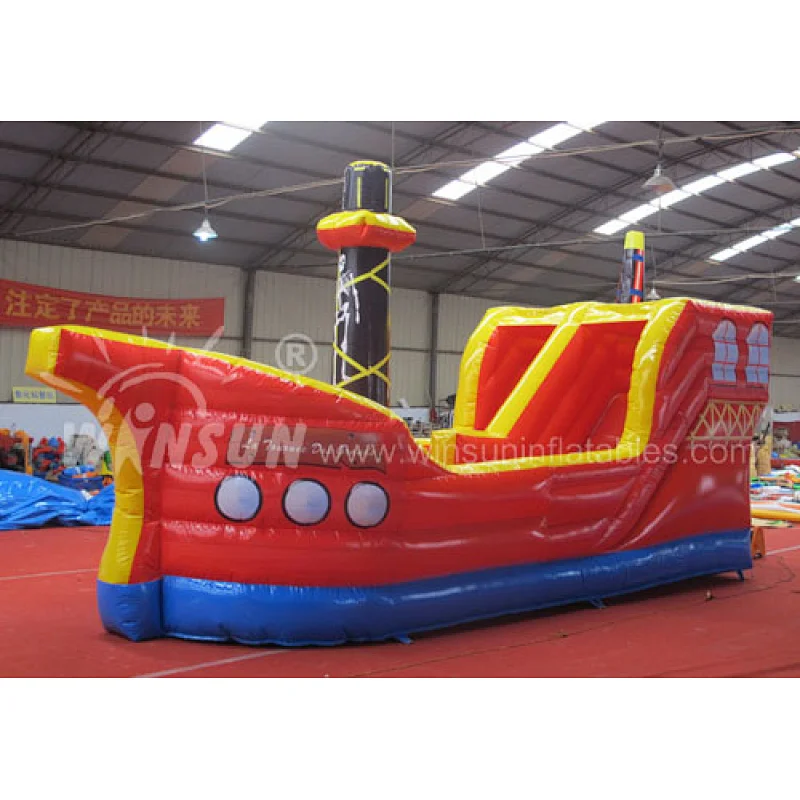 Pirate ship inflatable slide