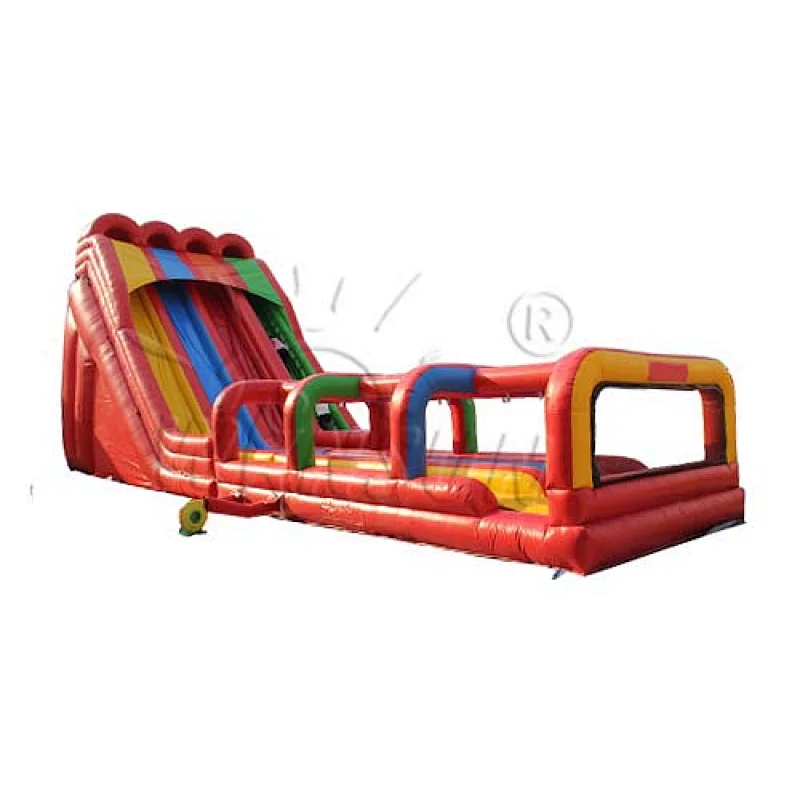 Inflatable Triple Lane Dry Slide