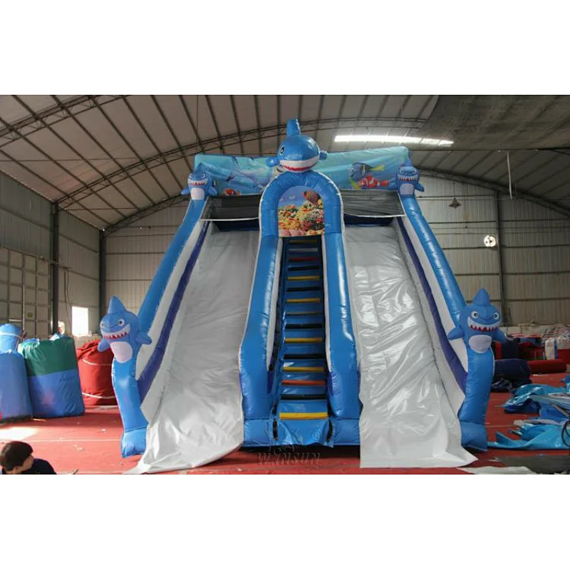 Ocean shark themed water slide