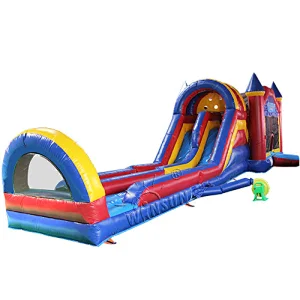 Inflatable Moonwalk with Slip N Slide